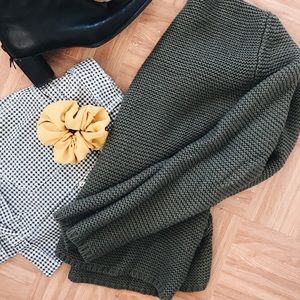 Army green knit sweater